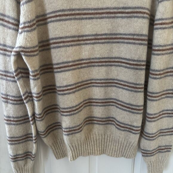 Vintage Centura Mens Grandpa Sweater Shetland Wool Size Large Knit Pullover 90s - Picture 10 of 13